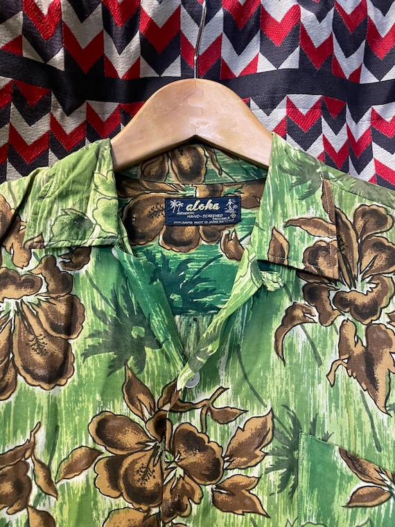 1960s “Aloha” Tiki Hawaiian Shirt - image 2