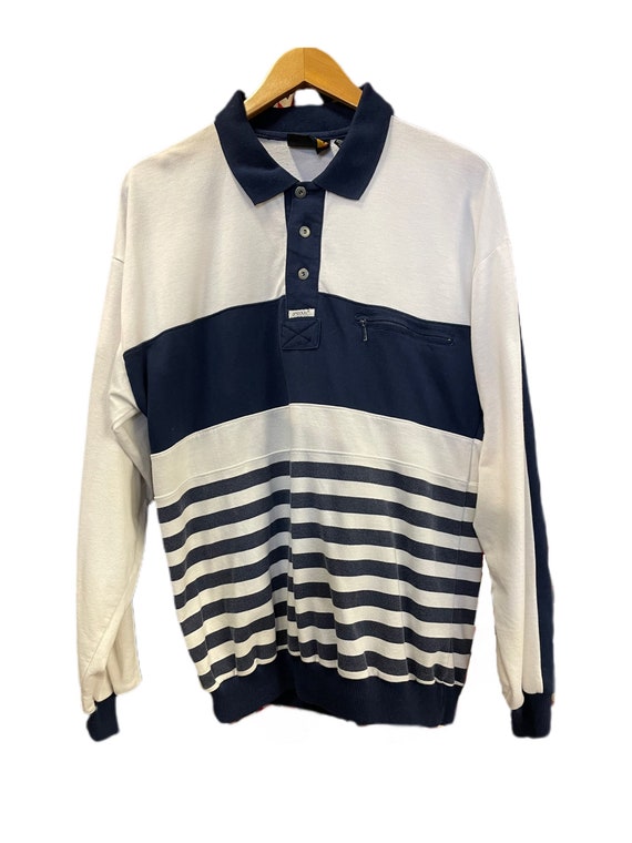 1980s Sasson Color Block Striped Pullover