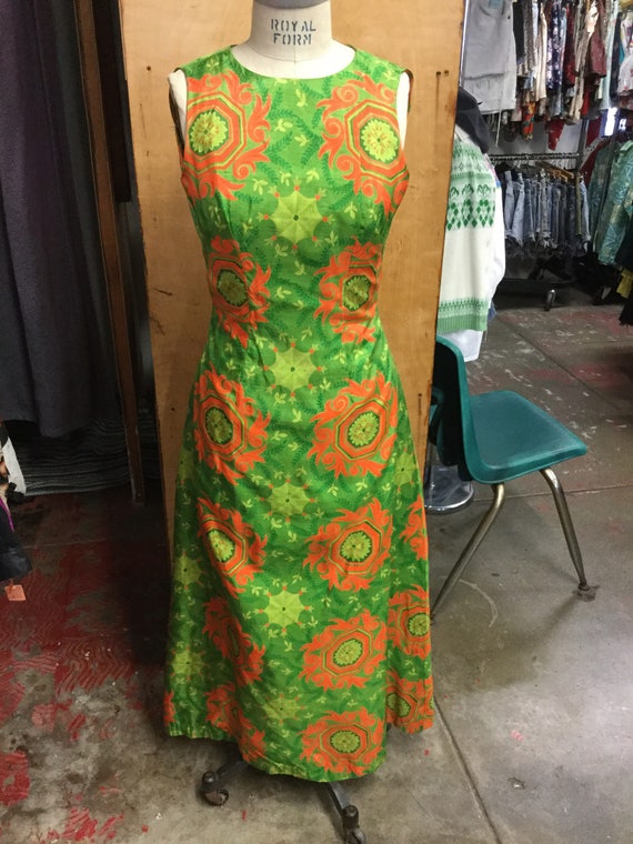 open lace back dress Orange Floral Bodycon Midi Dress  Gabi Swimwear