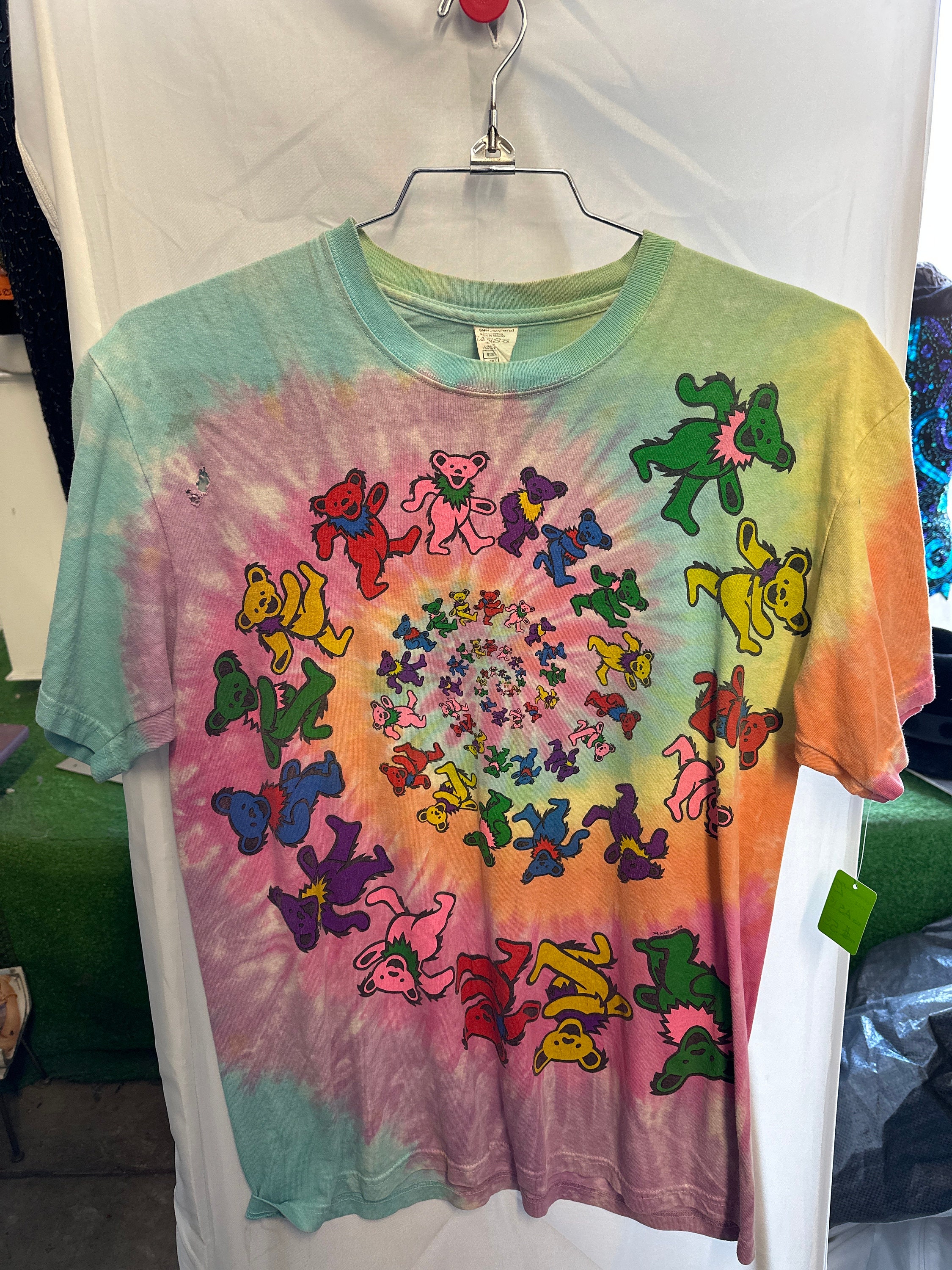 1990s Spiral Dancing Bear Tie-dye Grateful Dead T-shirt - Etsy