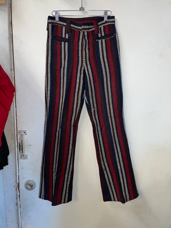 1960s Striped Red White and Blue Pants