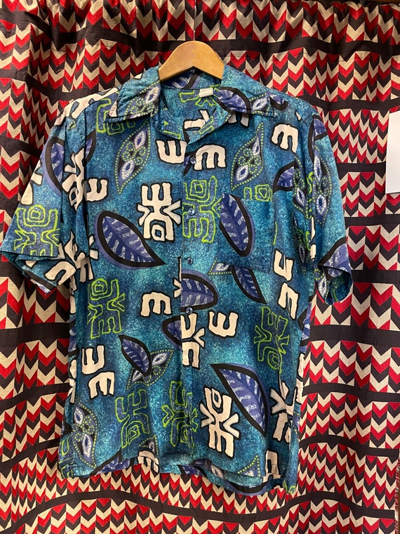 1960s Tiki Hawaiian Shirt