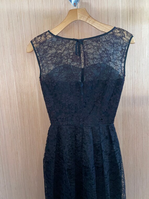 1960s Illusion Lace Mini Dress - image 5