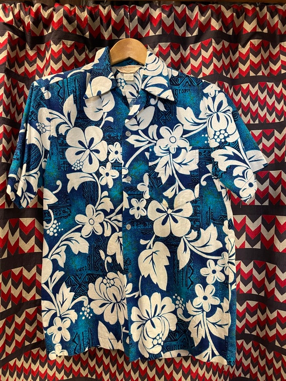 1960s “Royal Hawaiian” Bark Cloth Tiki  Hawaiian S