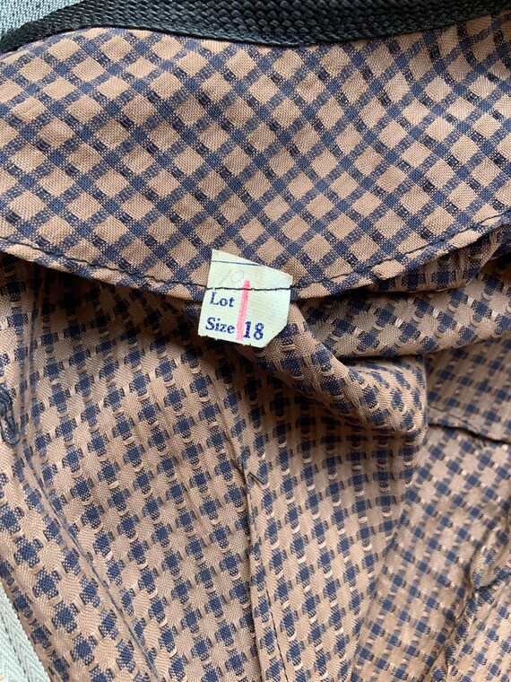 1950s Brown Textured Cotton Dress - image 5