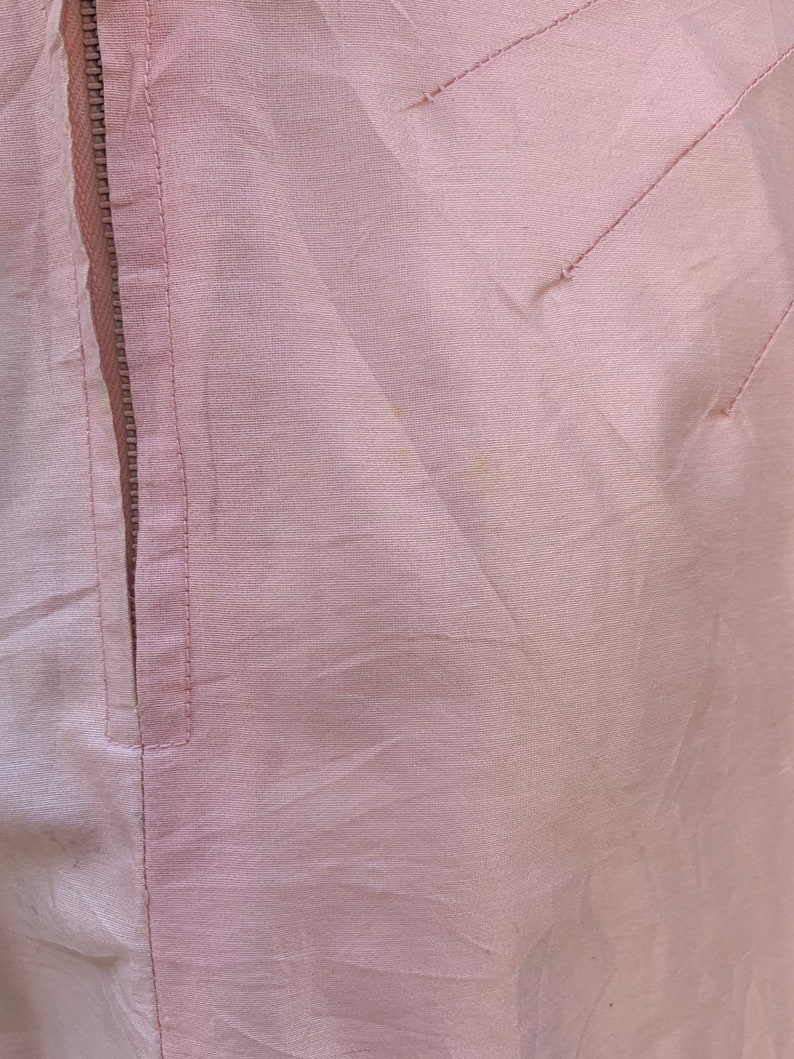 1950s Pink Raw Silk Dress image 6