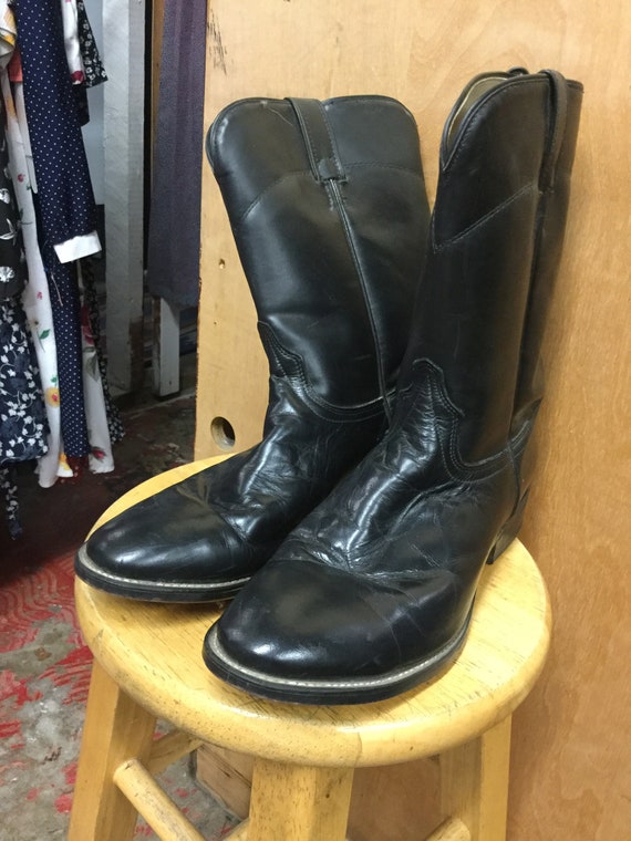 Laredo 11D Black Leather Mens Boots - image 3