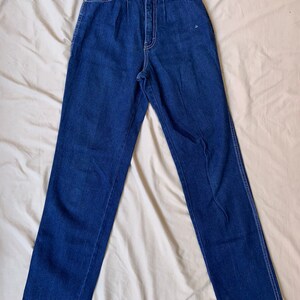 1980s Indigo High Waist Pants image 1