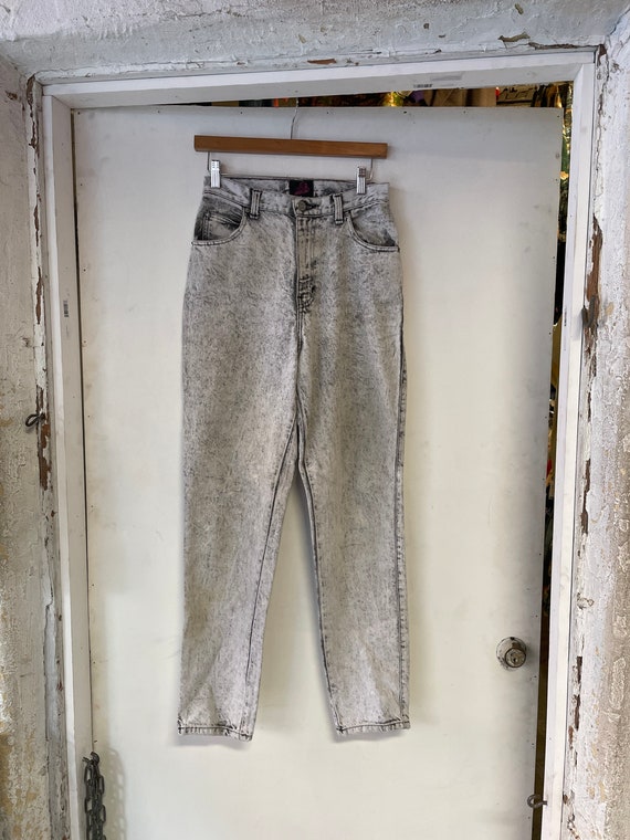 1990s Grey Acid Wash Denim Jeans