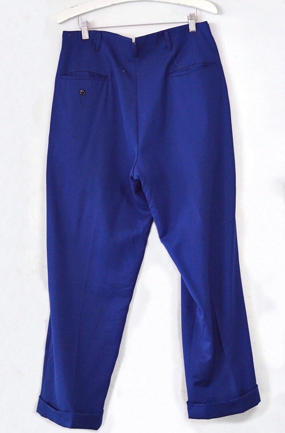 1950 Royal Blue Gabardine Trousers - image 2