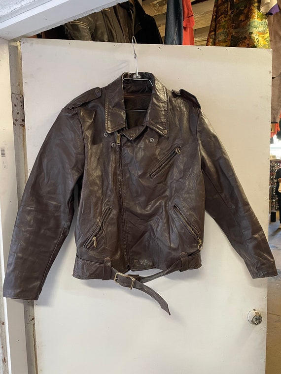 1970s Authentic Brown Leather Jacket - image 1