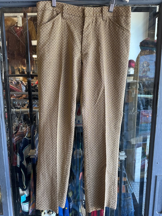 1960s Boot Cut Checkerboard Pants