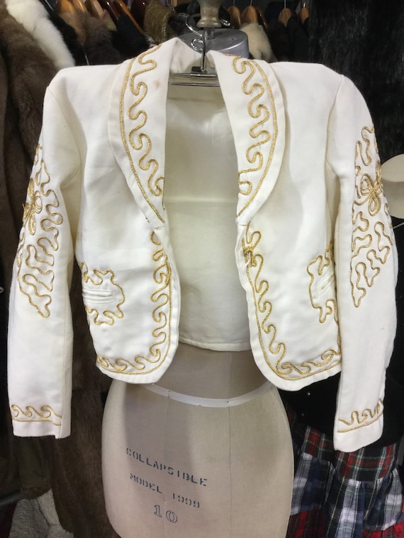 Childrens Jacket and Skirt Mariachi Vaquero White… - image 2