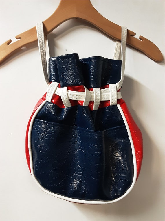 1970s Vinyl Leather Bucket Bag