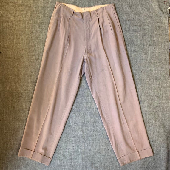 1950s Grey Pleated Pants
