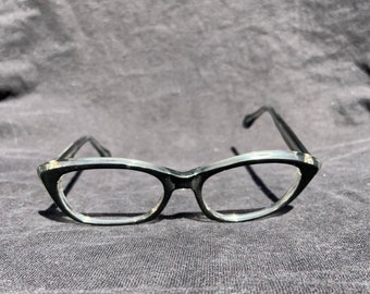 1950s Black And Clear Cat Eye Glasses Frame