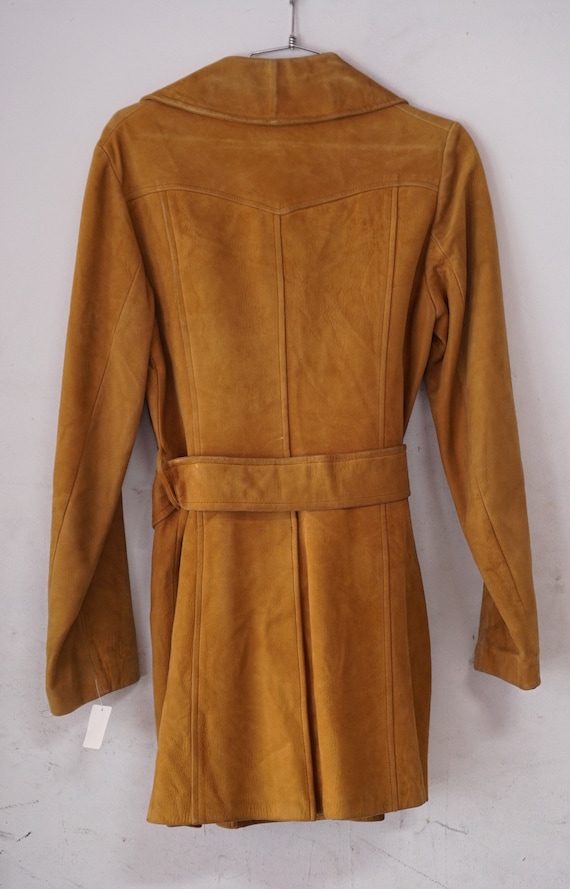 1960s Suede Belted Jacket Button Front - image 2