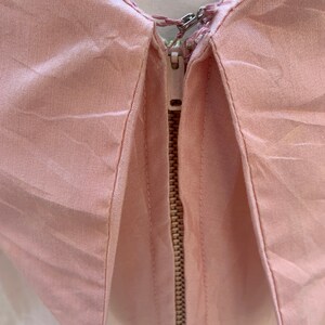 1950s Pink Raw Silk Dress image 5