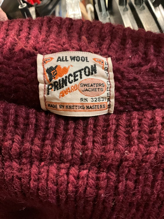 1940s Men’s Burgundy All Wool Sweater - image 3