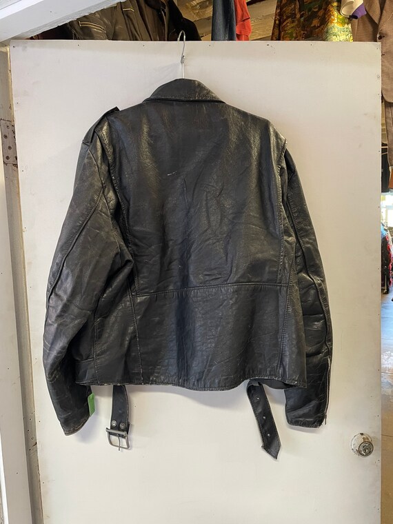 1980s Black Brooks Authentic Leather Jacket - image 5