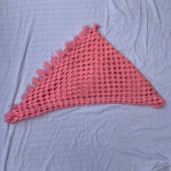 1970s Hand Knitted Shawl - image 1