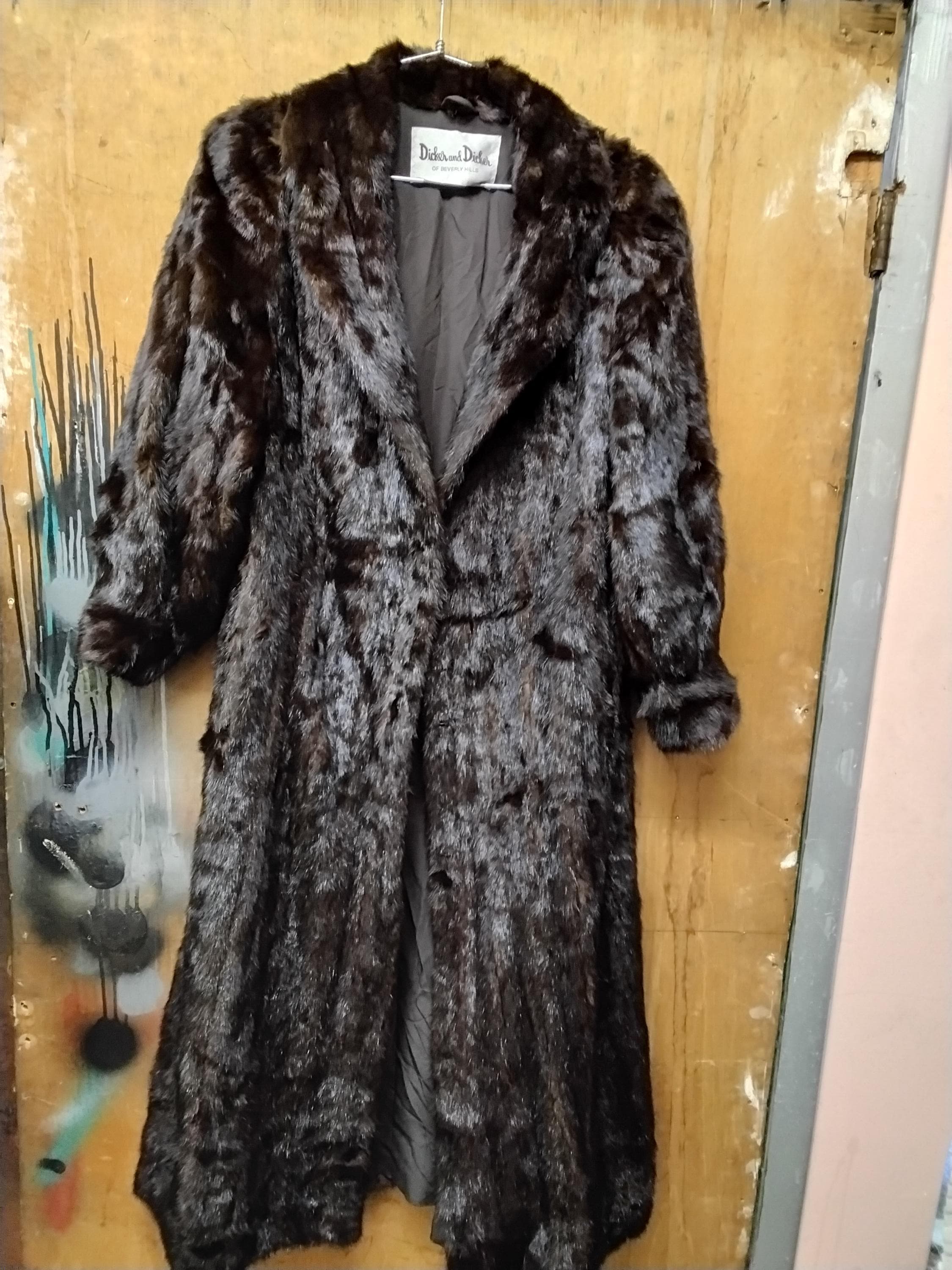 1980s Dicker and Dicker Beverly Hills Full Length Mink Fur Coat