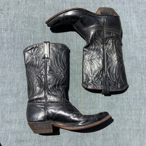 1950s Acme Black Cowboy Boots