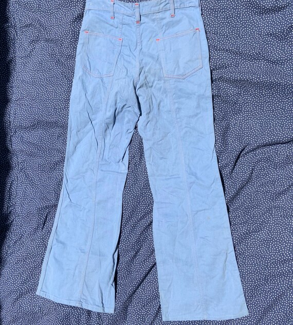 1970s Light Blue Bellbottom Pants - image 2