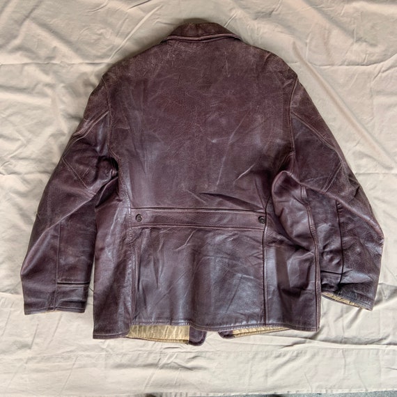 Early 1950s Chocolate Brown Horsehide Leather Jac… - image 2