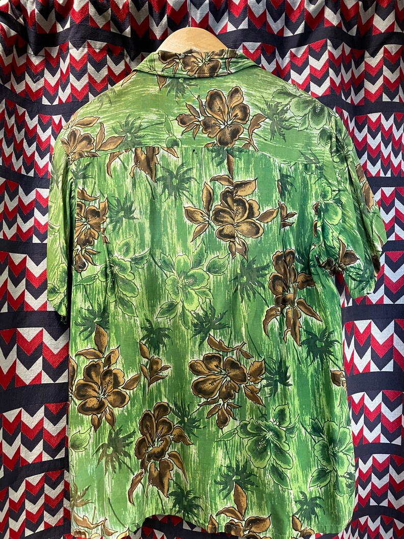 1960s Aloha Tiki Hawaiian Shirt image 5
