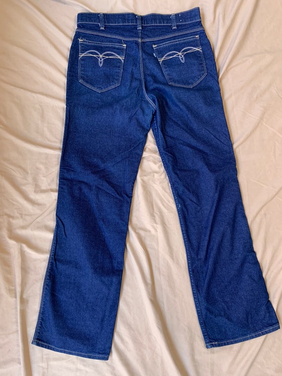 1970s Womens Blue Tab Levi’s Indigo Jeans - Gem