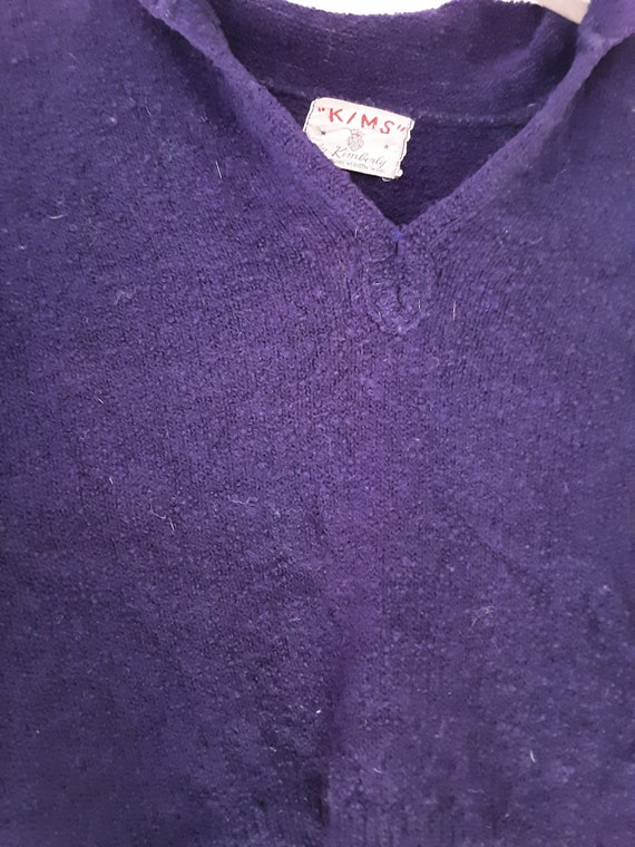 1940s Indigo Wool Sweater - image 2