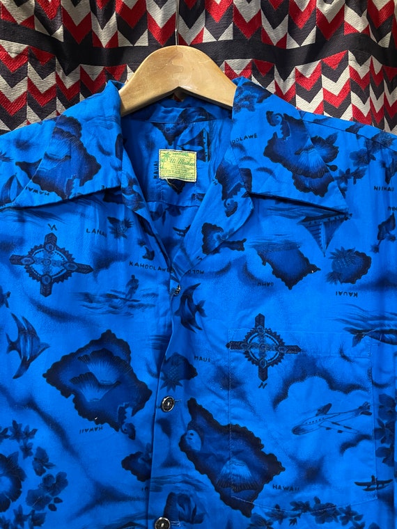 1950s Ui-Maikai Tiki Hawaiian Shirt - image 2