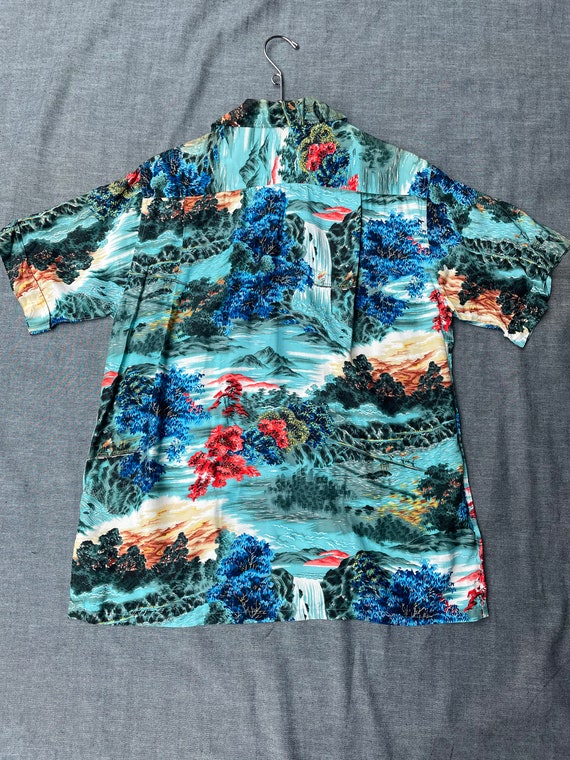 1950s Mens JC Penneys Hawaiian Shirt Rayon - image 2