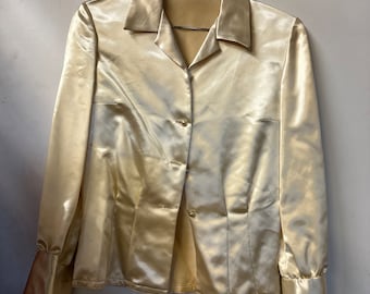 1950s Women’s Thick QualIty Satin Silky Blouse