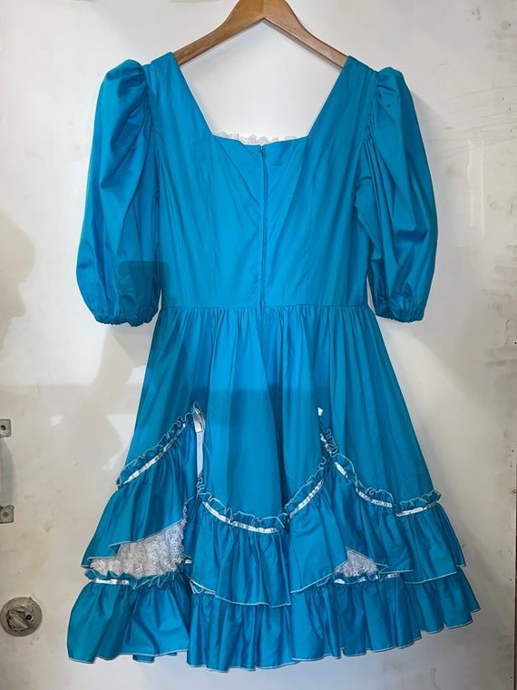 1970s Blue Square Dancing Dress - image 5