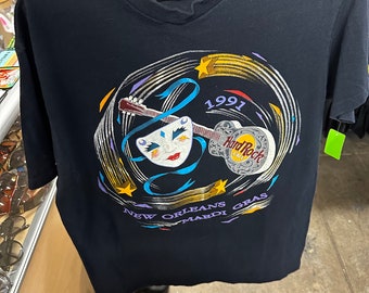 1991 Hard Rock Cafe New Orleans Mardi Gras Tee