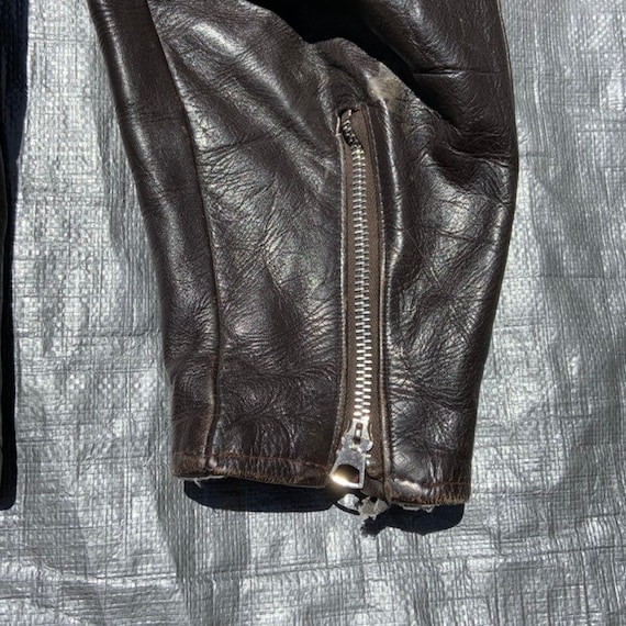 1950s Schott Perfecto Brown Leather Jacket - image 7