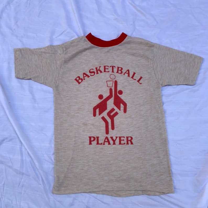 1970s Ringer Basketball Player T-Shirt image 2