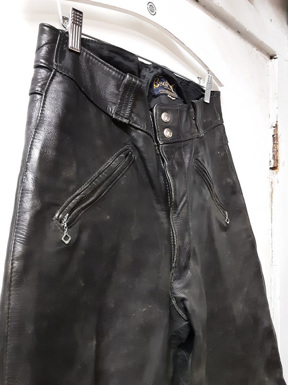 Buco 1950s Steerhide Black Leather Motorcycle Pants - Etsy