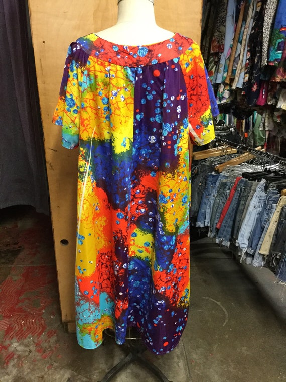 Psychedelic multi colored caftan  plus size - image 2