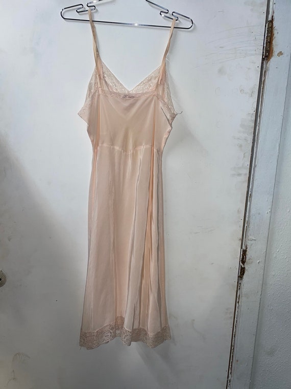 1950s Light Pink Slip Dress - image 4