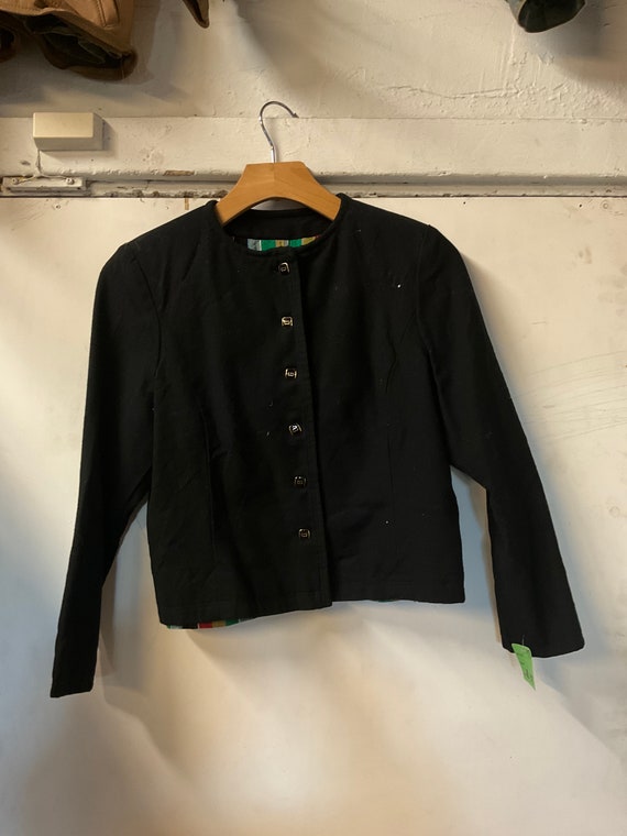 1960s Women’s Black Fitted Crop Jacket