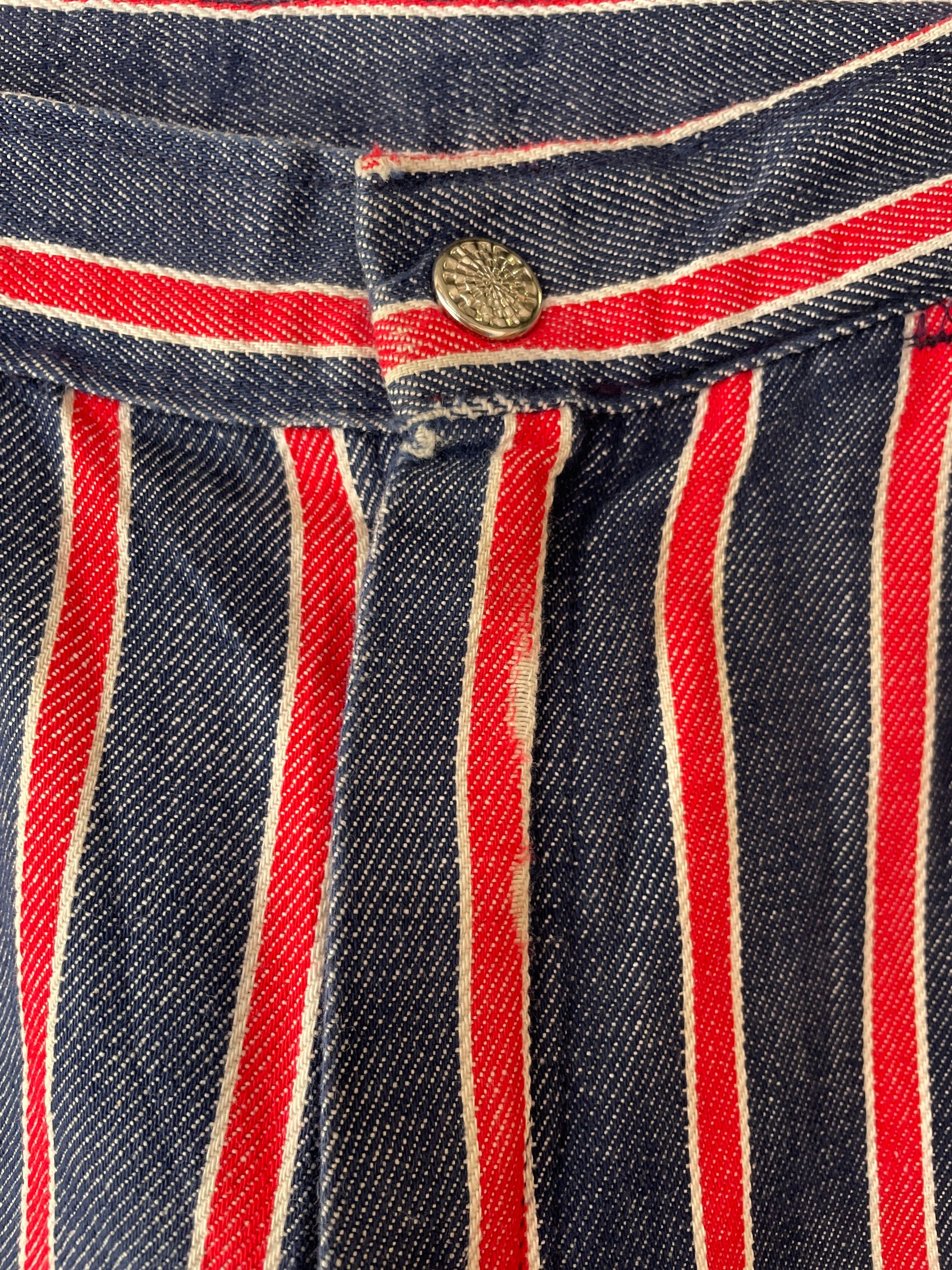 Mens 1960s/70s Red Striped Jeans - Etsy