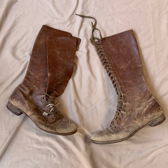 1940s Woman’s Brown Motorcycle Boots
