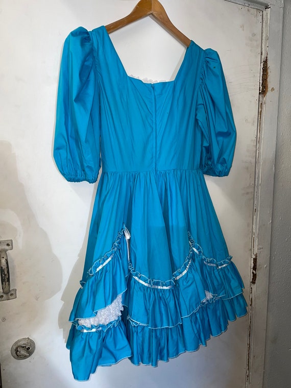 1970s Blue Square Dancing Dress - image 6
