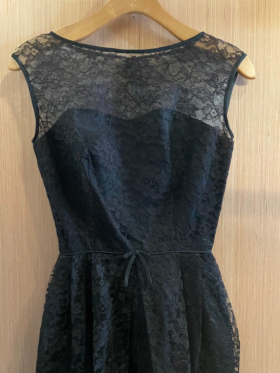 1960s Illusion Lace Mini Dress - image 2