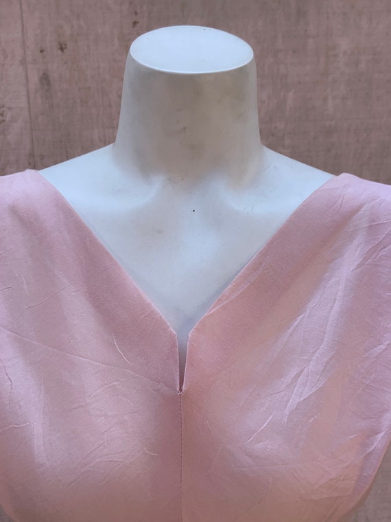 1950s Pink Raw Silk Dress - image 2