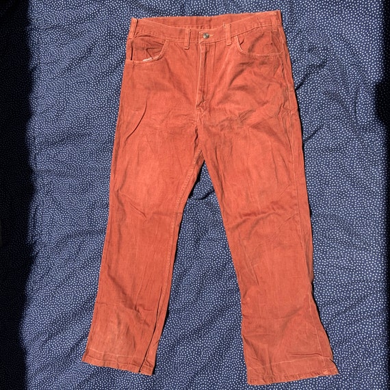 1970s Rust Terra Cotta JCPenny Flare Pants - image 1