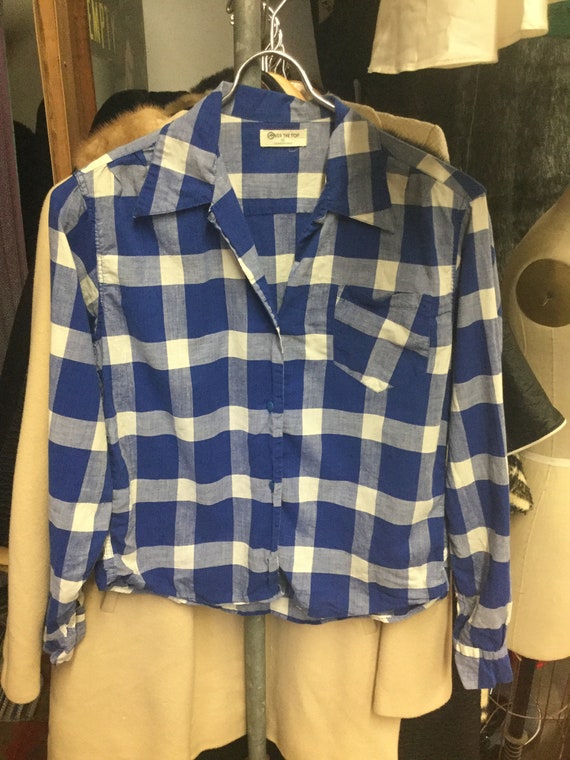 1950’s Checkered Blue and White